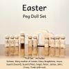 Easter Peg Doll Set - Crucifixion and Resurrection Activity - Christian Bible Characters: Jesus, Mary Magdalene, Angel, Peter, James, John view 2