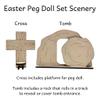 Easter Peg Doll Set - Crucifixion and Resurrection Activity - Christian Bible Characters: Jesus, Mary Magdalene, Angel, Peter, James, John view 4