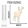 Unfinished Wood Deer Buck Antlers Silhouette Shape Craft up to 46" DIY 12" / 1/8" view 2