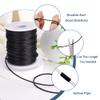 54 Yards Hollow Pipe Rubber Tube Cord 2mm Black Stitch PVC Knitting Cord Rubber Tubing for DIY Craft Beading Necklace Bracelet Jewelry Making Hole:1mm view 2
