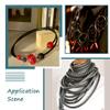 54 Yards Hollow Pipe Rubber Tube Cord 2mm Black Stitch PVC Knitting Cord Rubber Tubing for DIY Craft Beading Necklace Bracelet Jewelry Making Hole:1mm view 4
