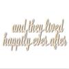 Unfinished Wood Happily Ever After Shape Word Craft up to 46" 14" / 1/2" view 1