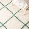 SAFAVIEH Hudson Shag Collection Area Rug - 7' Round, Ivory & Green, Modern Trellis Design, Non-Shedding & Easy Care, 2-inch Thick Ideal for High Traffic Areas in Living Room, Bedroom (SGH281X) view 3