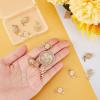 Beebeecraft 12Pcs/Box 3 Style Cubic Zirconia Sunflower Charms 18K Gold Plated Brass Flower Charms with Jump Ring for DIY Jewelry Earrings Necklace Bracelet Making Finding view 3