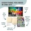 Woolbuddy Needle Felting Starter Kit Make 6 Cute Characters(Yeti, Giraffe, Panda, Ladybug, Whale, Gator) Complete Kit for Beginners & Adults with Wool Roving,Felting Needles,Pad & Instruction Guide view 2