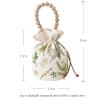 Smart-Feather Embroidery Drawstring Bag Kits with Patterns, Needlepoint Sewing Handbag Kit for Beginners, Embroidery Start Kit with Hoop view 3