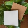 HOZEON 45 PCS 4 Inch Tile Coasters for Drinks, Ceramic Tiles for Crafts Coasters, Unglazed White Tiles with Cork Backing for Pouring, Mosaics, Decor view 4