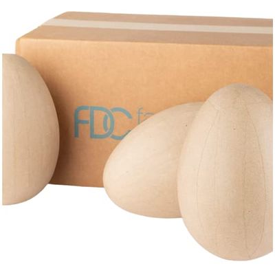 Pack of 12 Large Paper Mache Eggs - Papier Mache Eggs Bigger Than Ostrich Eggs Ready to Paint and Decorate for DIY Easter Egg Crafts - Make Your Own Dinosaur Eggs (8"H x 6"Dia)