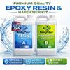 Easy Pour Epoxy Kit 2-Gallon 1:1 Resin and Hardener Kit High-Gloss Clear, No-Bubble, Non-Yellowing Supplies for Arts and Crafts, Woodworking, Jewelry view 2