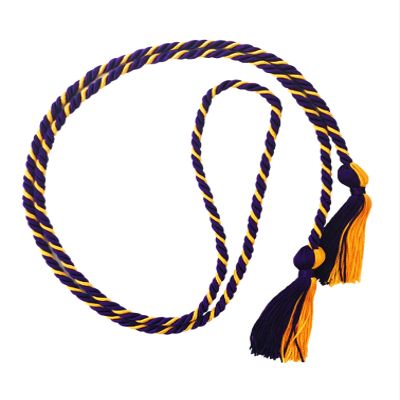 Honors Graduation Graduation Honor Cord | Perfect for College University, High School Graduation Regalia Cords Designed in the USA 200 Plus Color Selection | Purple/Gold with Blocked Tassel