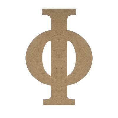 24" Wood Greek Letter Phi Unfinished, Fraternity and Sorority Greek Font, Craft Cutout on 1-4" MDF