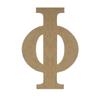 24" Wood Greek Letter Phi Unfinished, Fraternity and Sorority Greek Font, Craft Cutout on 1-4" MDF view 1