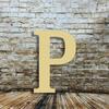24" Wood Greek Letter Rho Unfinished, Fraternity and Sorority Greek Font, Craft Cutout on 1-4" MDF view 2