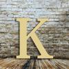 14" Wood Greek Letter Kappa Unfinished, Fraternity and Sorority Greek Font, Craft Cutout on 1-8" MDF view 2
