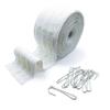 Marcoborthers Curtain Pleating Tape 6 Yards White British Style with 30 Pcs Stainless Steel Curtain Pleat Hook Clip, Perfect for Making Home Decor Projects. view 1