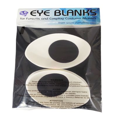 Follow Me Fursuit Eye Blanks Toony Variety, for Fursuiting, For Furries and Cosplay - DIY - eb12 - FurryBay (White, Size-7 is 5.0x4.6 or 127mm x 117mm)