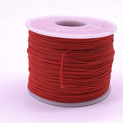 YASECO 0.4-1.5mm 10Meters/lot Red Nylon Cord Thread Cord Bracelet Braided String for DIY Tassels Beading Thread Bracelet Rope (Color : Red, Size : 1.5mm(10meters))