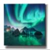Epic Graffiti 'Green Aurora Borealis And People' by Epic Portfolio, Giclee Canvas Wall Art, 60"x40" view 1