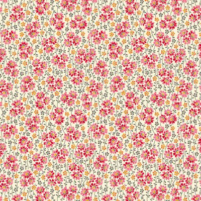 Floral Cache Floral and Stems Red Fabric 28887R from Quilting Treasures by The Yard