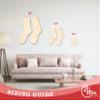 Unfinished Wood Socks Shape Craft up to 46" DIY 20" / 1/4" view 3