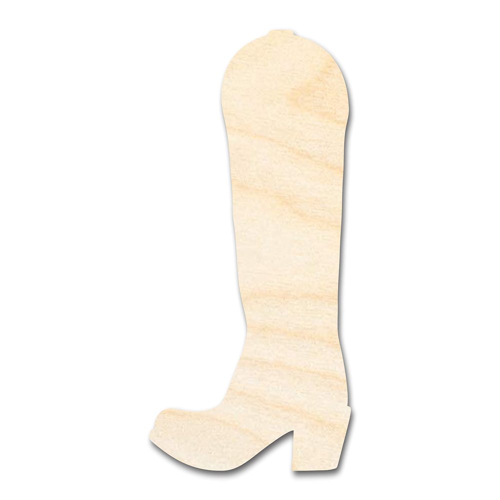 Unfinished Wood Cowgirl Boot Shape Craft up to 46" DIY 10" / 1/2"