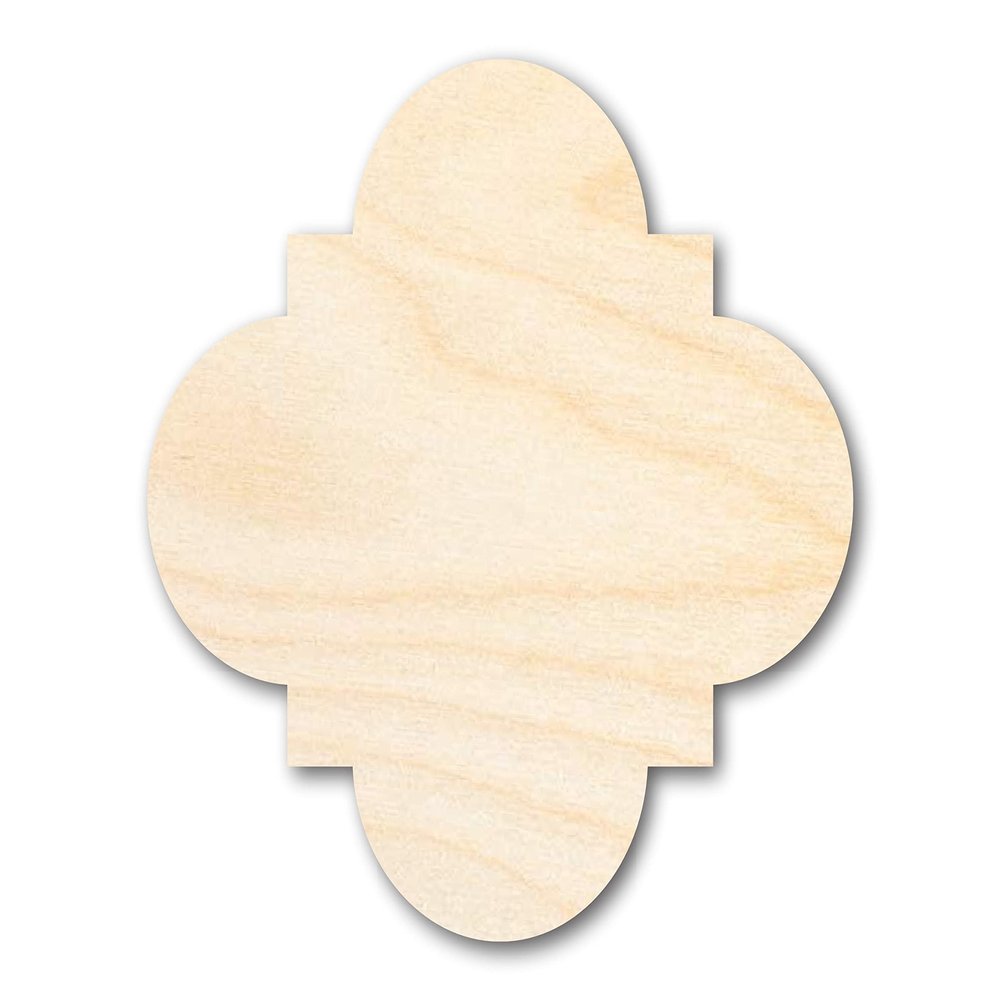 Unfinished Wood Quatrefoil Shape Craft up to 46" DIY 24" / 1/4"