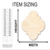 Unfinished Wood Quatrefoil Shape Craft up to 46" DIY 24" / 1/4" view 2