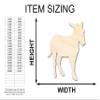 Unfinished Wood Donkey Shape Animal Craft up to 46" DIY 20" / 1/8" view 2