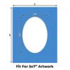 CountryArtHouse Bay Blue Acid Free 8x10 Oval Picture Frame Mat with White Core Bevel Cut for 5x7 Pictures - Fits 8x10 Frame - Pack of 25 Matboard Show Kits with Acid Free Backings & Clear Bags view 2