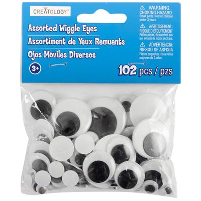 Creatology Assorted Wiggle Eyes, 12 Packs: 102 ct. (1,224 Total)
