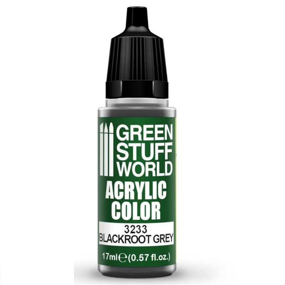 Green Stuff World for Models and Miniatures Acrylic Color Blackroot Grey 3233