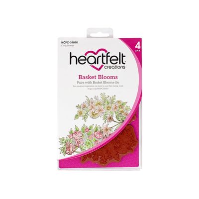 HEARTFELT CREATIONS Basket Blooms Cling Rubber Stamp Set