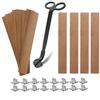 100pcs Cotton Candle Wick + Wooden Candle Wicks with Trimmer Crackling view 1