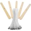 100pcs Cotton Candle Wick + Wooden Candle Wicks with Trimmer Crackling view 2