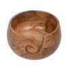 EDHAS Acacia Wood Yarn Bowl Holder | Handmade Holder with Holes | Yarn/Wool/String Storage Accessory (7" x 7" x 4") view 1