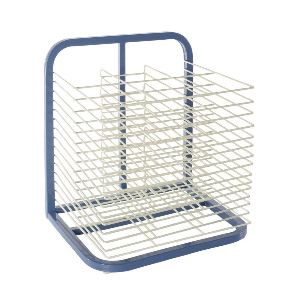Kaplan Early Learning Tabletop Multipurpose Drying Rack, 15 Shelf Artwork Storage Rack for Classroom or Home Use