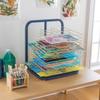 Kaplan Early Learning Tabletop Multipurpose Drying Rack, 15 Shelf Artwork Storage Rack for Classroom or Home Use view 2