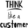 Infusion Think Like A Customer Rubber Stamp, 2 X 3 Wood Stamp view 2