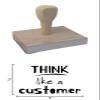Infusion Think Like A Customer Rubber Stamp, 2 X 3 Wood Stamp view 4