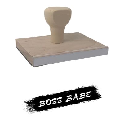 Infusion Boss Babe Rubber Stamp, 2 X 3 Wood Stamp
