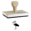 Infusion Stork Hand-Drawn Elements Rubber Stamp, 2 X 1'' Wood Stamp view 1