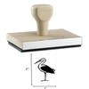 Infusion Stork Hand-Drawn Elements Rubber Stamp, 2 X 1'' Wood Stamp view 4