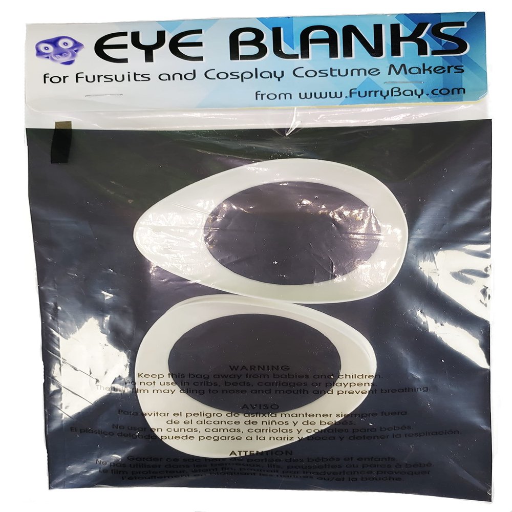 Follow Me Fursuit Eye Blanks Toony Variety, for Fursuiting, For Furries and Cosplay - DIY - eb2 - FurryBay (white, Size-8 5.5x4.8 or 139mm x 122mm)