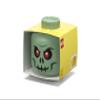 LEGO Iconic Storage Head Large, Stackable Storage Box, 8,5 L, Sand Green, Green Skeleton view 3