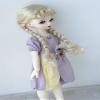 Jusuns JD723 6-7inch 1/6 YOSD Double Thick Braid Pony Curls Bangs Synthetic Mohair BJD Doll Wig (Blond) view 2