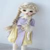 Jusuns JD723 6-7inch 1/6 YOSD Double Thick Braid Pony Curls Bangs Synthetic Mohair BJD Doll Wig (Blond) view 4
