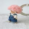 Tiny Doll Wigs JD713 3-4inch 9-10CM Short Afro Tight Curly Synthetic Mohair Lati White BJD Hair (Pink) view 4