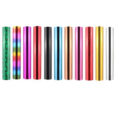 11PCS Heat Activated Foil5mx15cm/ 16.4 feet x 5.9 inch Hot Foil Roll Heat Activated Foil FoilFoil Transfer Sheets for Heat Foil Pen Transfer Foil Roll Craft (11 Colors Together)