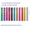 11PCS Heat Activated Foil5mx15cm/ 16.4 feet x 5.9 inch Hot Foil Roll Heat Activated Foil FoilFoil Transfer Sheets for Heat Foil Pen Transfer Foil Roll Craft (11 Colors Together) view 2