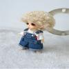Tiny Doll Wigs JD713 3-4inch 9-10CM Short Afro Tight Curly Synthetic Mohair Lati White BJD Hair (Blond) view 3